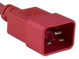 Red Color 14AWG IEC-60320-C20 to IEC-60320-C13 Universal Jumper Power Cord AllCables4U