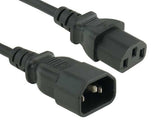 Black Color 18AWG IEC-60320-C14 to IEC-60320-C13 Universal Jumper Power Cord AllCables4U