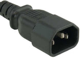 Black Color 18AWG IEC-60320-C14 to IEC-60320-C13 Universal Jumper Power Cord AllCables4U