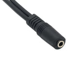 3.5mm Stereo Female to 2  3.5mm Stereo Male Audio Cable AllCables4U