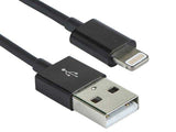 Black Color MFi Certified USB Type A Male to Lightning Sync & Charging Cable AllCables4U